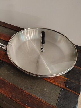 Viking 12 Inch Stainless Steel 3 Ply Pan With Lid